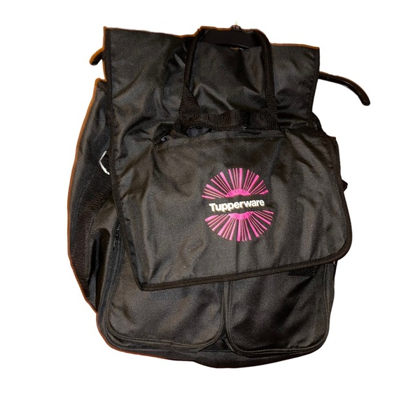 Tupperware Consultant Bag Award Demo Logo Kit Large Duffle Black Tote - Picture 1 of 4